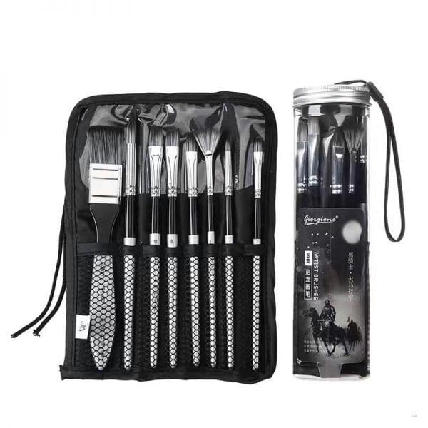 8 Paintbrush Set in Tube