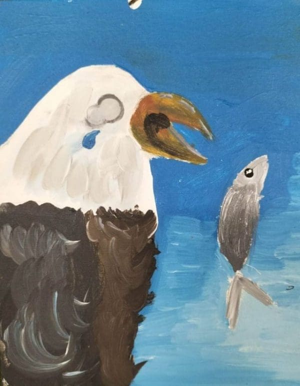 "Eagle and Fish" by Lucas Li